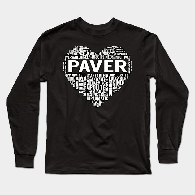 Paver Heart Long Sleeve T-Shirt by LotusTee